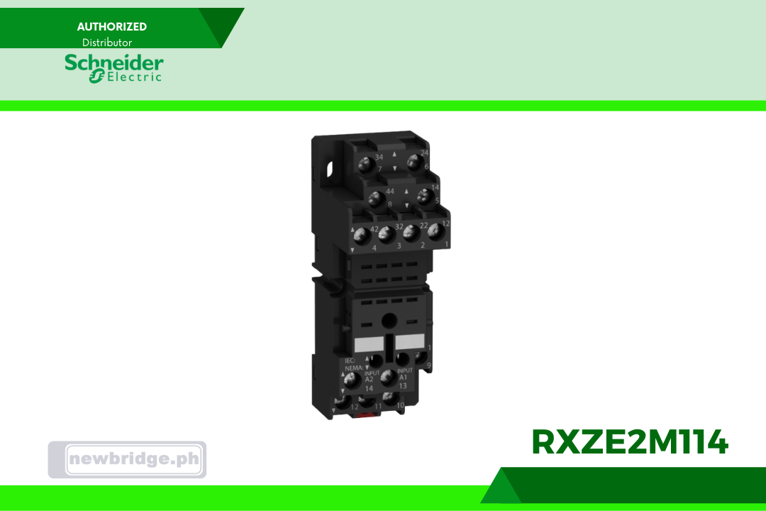 RXZE2M114- Harmony, Socket, for RXM2/RXM4 relays, screw clamp terminals, mixed contact