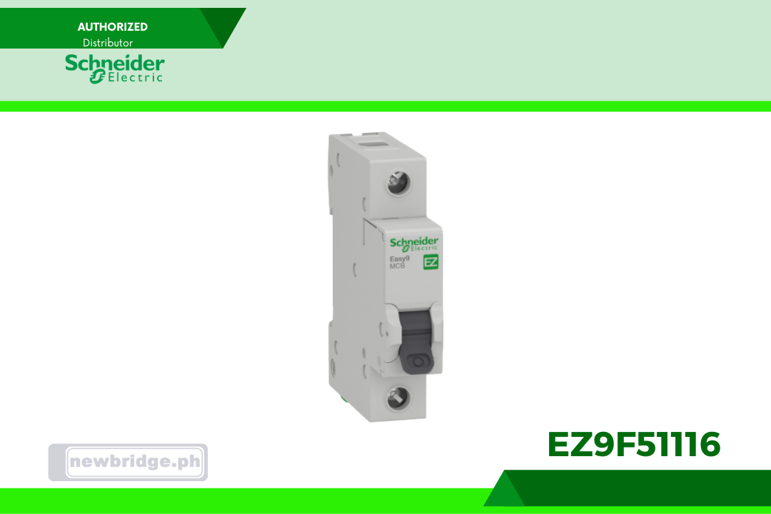 EZ9F51116 - Miniature Circuit Breaker, Easy9, 1P, 16 A, C curve, 10000 A
