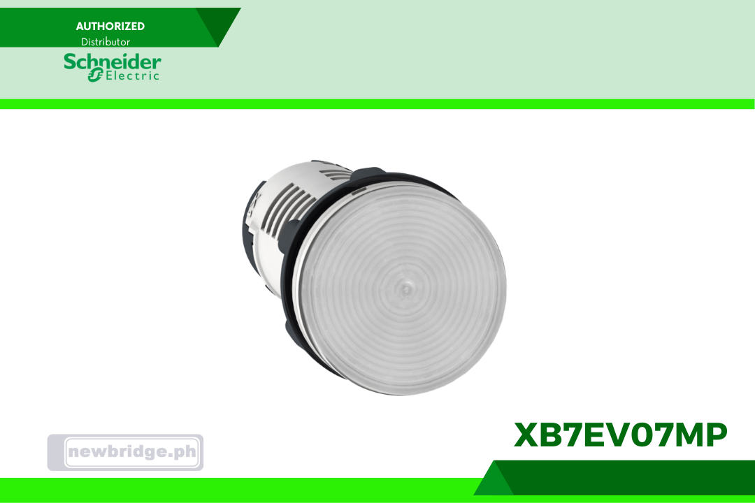 XB7EV07MP, Harmony XB7, Monolithic pilot light, plastic, clear, Ø22, integral LED, 230…240 V AC