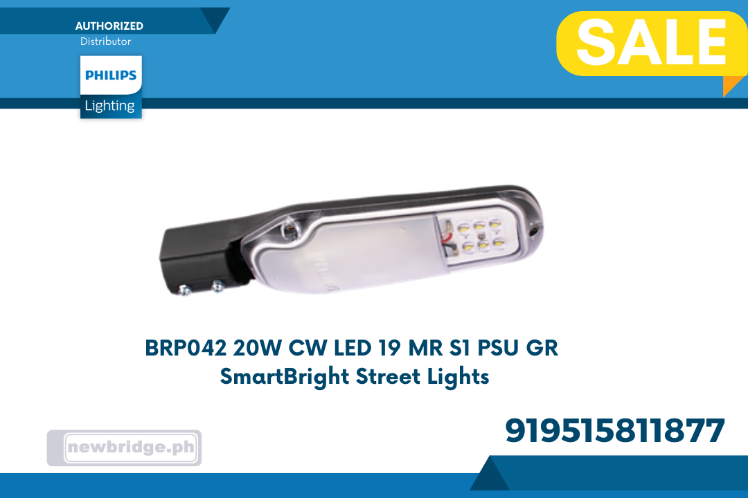 BRP042 20W CW LED 19 MR S1 PSU GR  SmartBright Street Lights