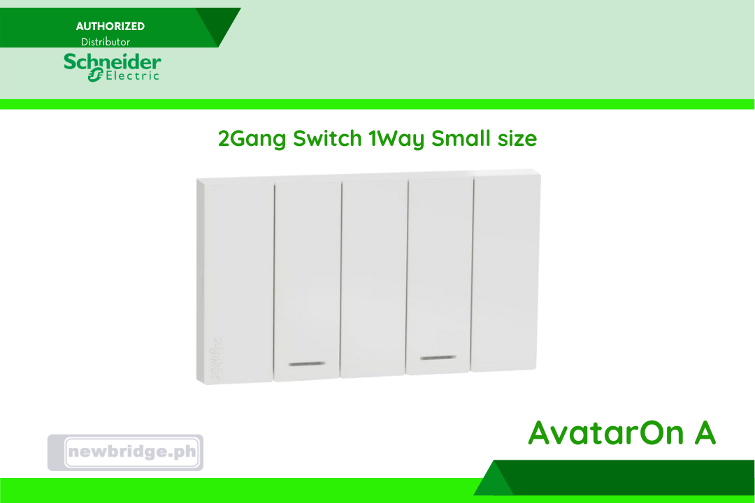 AvatarOn A 2 gang Switch - 1Way , S size 2x(M3T31_1F_WE) + 1x(M3T02_WE)
