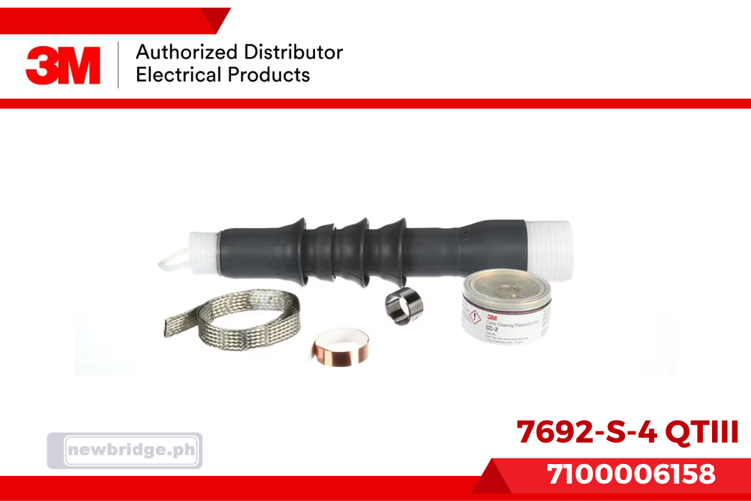 7692-S-4, 3M™ Cold Shrink QT-III Outdoor 4 Skirt Termination Kit, shielded cable, 5-25/28 kV, 7100006158