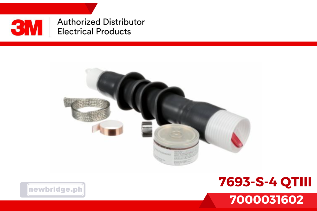 7693-S-4, 3M™ Cold Shrink QT-III Outdoor 4 Skirt Termination Kit, shielded cable, 3M ID 7000031602