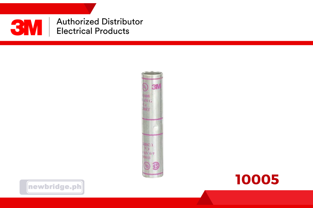 10005, 3M™ Scotchlok™ Copper Standard Barrel Connector, up to 35 kV, 1/0 AWG, Pink