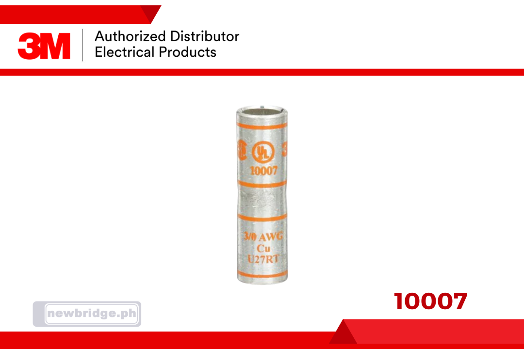 10007, 3M™ Scotchlok™ Copper Standard Barrel Connector, up to 35 kV, 3/0 AWG, Orange