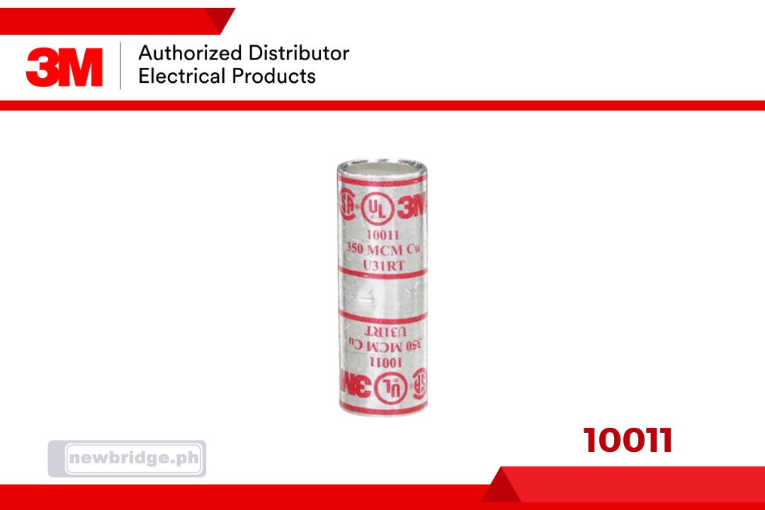 10011, 3M™ Scotchlok™ Copper Standard Barrel Connector, up to 35 kV, 350 kcmil, Red