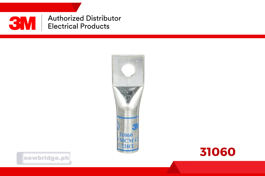 31060, 3M™ Scotchlok™ Copper One Hole Long Barrel Lug, up to 35 kV, 400 kcmil, Blue